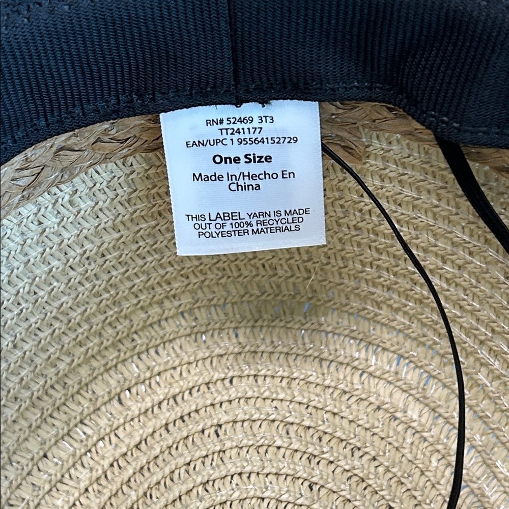 Woven Two-Tone Straw Sun Hat - Natural & Brown - Picture 4 of 6